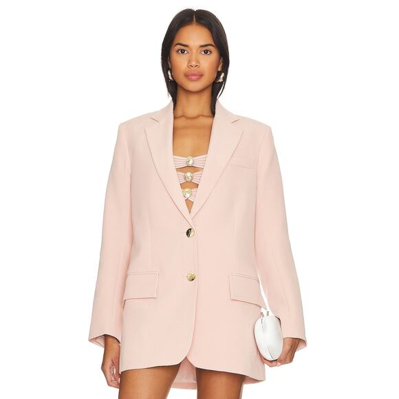 NWT Retrofete Dusty Peach Single Breasted Oversized Blazer Size XL - Picture 3 of 5